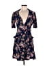 Bardot 100% Polyester Floral Blue Casual Dress Size 4 - photo 1