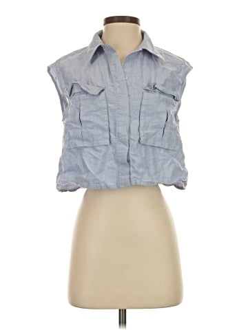 Zara Sleeveless Button-Down Shirt (view 1)