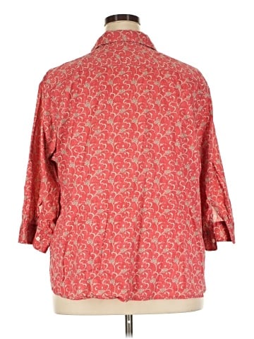 Lauren Jeans Co. 3/4 Sleeve Button-Down Shirt (view 2)