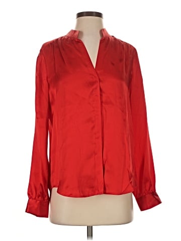 L'Agence Long Sleeve Silk Top (view 1)