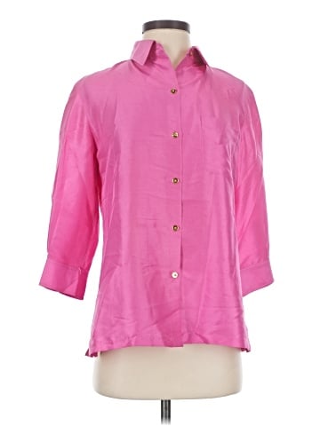 Lauren by Ralph Lauren 3/4 Sleeve Silk Top (view 1)