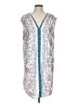 Ann Taylor LOFT 100% Polyester Paisley Floral White Casual Dress Size L - photo 1