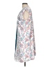 Ann Taylor LOFT 100% Polyester Paisley Floral White Casual Dress Size L - photo 5