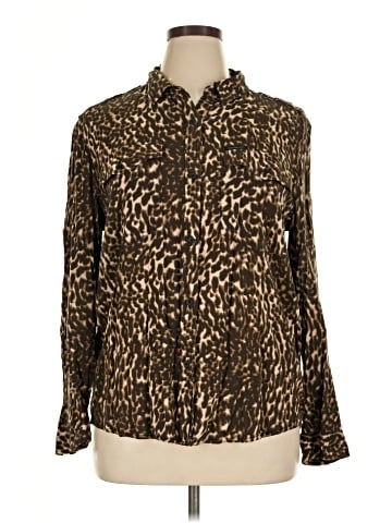 CALVIN KLEIN JEANS Long Sleeve Button-Down Shirt (view 1)