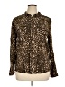 CALVIN KLEIN JEANS Animal Print Brown Long Sleeve Button-Down Shirt Size XL - photo 1