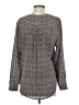 Joie 100% Silk Chevron-herringbone Gray Long Sleeve Silk Top Size S - photo 2