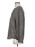 Joie 100% Silk Chevron-herringbone Gray Long Sleeve Silk Top Size S - photo 5