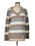 Ann Taylor LOFT Stripes Gray Pullover Sweater Size L - photo 1