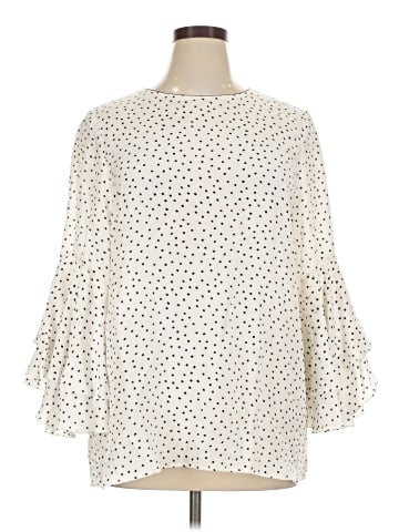 Lafayette 148 New York 3/4 Sleeve Silk Top (view 1)