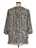 Apt. 9 100% Polyester Animal Print Ivory 3/4 Sleeve Blouse Size 1X - photo 2