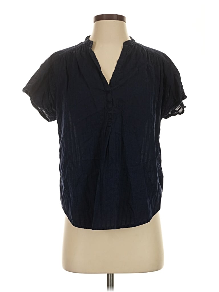 Pre-owned Gap Outlet Short Sleeve Blouse In Black