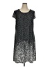 Karin Stevens Chevron-herringbone Silver Casual Dress Size 1X - photo 1