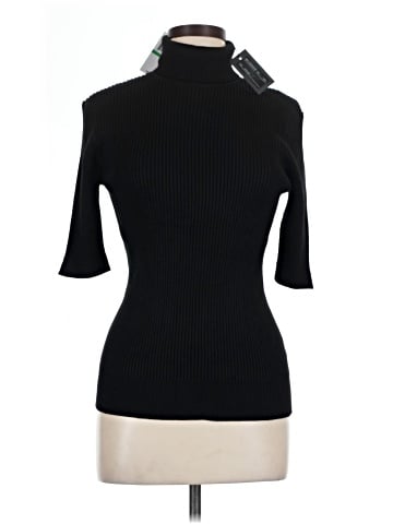 Cable & Gauge Short Sleeve Turtleneck (view 1)