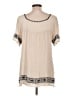 Easel Tan Short Sleeve Blouse Size L - photo 2