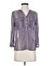 Bongo 100% Polyester Purple 3/4 Sleeve Blouse Size S - photo 1