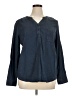 D&Co. Blue Long Sleeve Blouse Size XL - photo 1