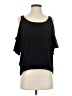Lush 100% Polyester Black Short Sleeve Top Size S - photo 1