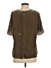 Vince. Metallic Brown Short Sleeve Blouse Size S - photo 2