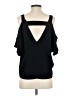 Lush 100% Polyester Black Short Sleeve Top Size S - photo 2