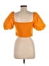 Zara Orange Short Sleeve Top Size L - photo 2