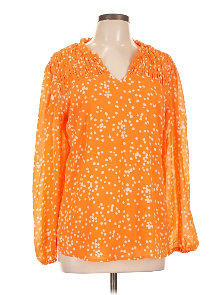 Pre-owned Dokotoo 3/4 Sleeve Blouse In Orange