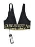 Versace Black Greca Bikini Top Size Sm (2) - photo 2