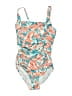 L.L.Bean Print Teal One Piece Swimsuit Size 12 - photo 1