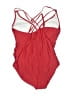 Unbranded Solid Red One Piece Swimsuit Size L - photo 2