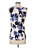 St. John Blue Sleeveless Silk Top Size P (petite) - photo 2
