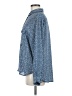 Pleione 100% Polyester Houndstooth Blue Long Sleeve Blouse Size M - photo 5