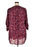 Torrid 100% Polyester Stars Burgundy 3/4 Sleeve Blouse Size 3X Plus (3) - photo 2