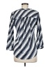 Rain Stripes Blue 3/4 Sleeve Blouse Size M - photo 2