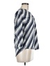 Rain Stripes Blue 3/4 Sleeve Blouse Size M - photo 4