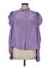 Ulla Johnson 100% Silk Purple 3/4 Sleeve Silk Top Size 6 - photo 1