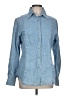 Ann Taylor 100% Cotton Blue Long Sleeve Button-Down Shirt Size 10 - photo 1