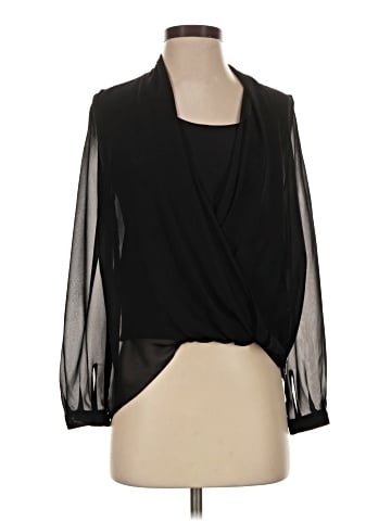 ALLSAINTS Long Sleeve Silk Top (view 1)