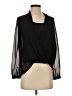 ALLSAINTS 100% Silk Black Long Sleeve Silk Top Size 4 - photo 1