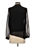 ALLSAINTS 100% Silk Black Long Sleeve Silk Top Size 4 - photo 2