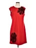 Calvin Klein Graphic Red Cocktail Dress Size 12 - photo 1