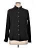 H&M Solid Black Long Sleeve Button-Down Shirt Size 14 - photo 1