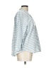 Gap Stripes Blue 3/4 Sleeve Blouse Size L - photo 4
