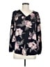 Papermoon Floral Black Long Sleeve Blouse Size M - photo 1