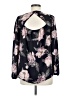 Papermoon Floral Black Long Sleeve Blouse Size M - photo 2