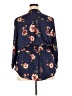 rue21 100% Polyester Floral Blue 3/4 Sleeve Blouse Size 3X - photo 2