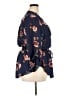 rue21 100% Polyester Floral Blue 3/4 Sleeve Blouse Size 3X - photo 4