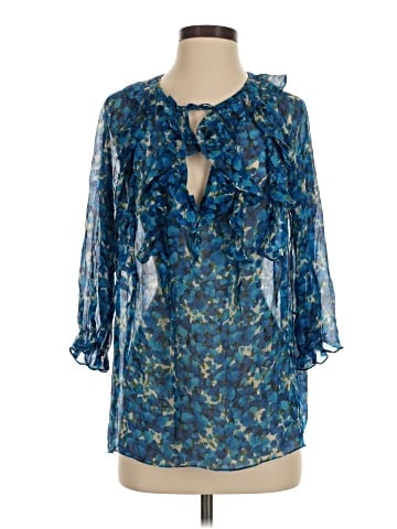 AK Anne Klein 3/4 Sleeve Silk Top (view 1)
