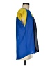 August Silk Color Block Blue Short Sleeve Blouse Size M - photo 4