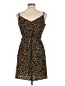 Sanctuary 100% Polyester Animal Print Brown Cocktail Dress Size L - photo 2