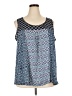 Avenue Blue Sleeveless Blouse Size 18 Plus - photo 1