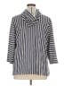 Weekends by Chico's Stripes Blue Jacket Size XL (3) - photo 2